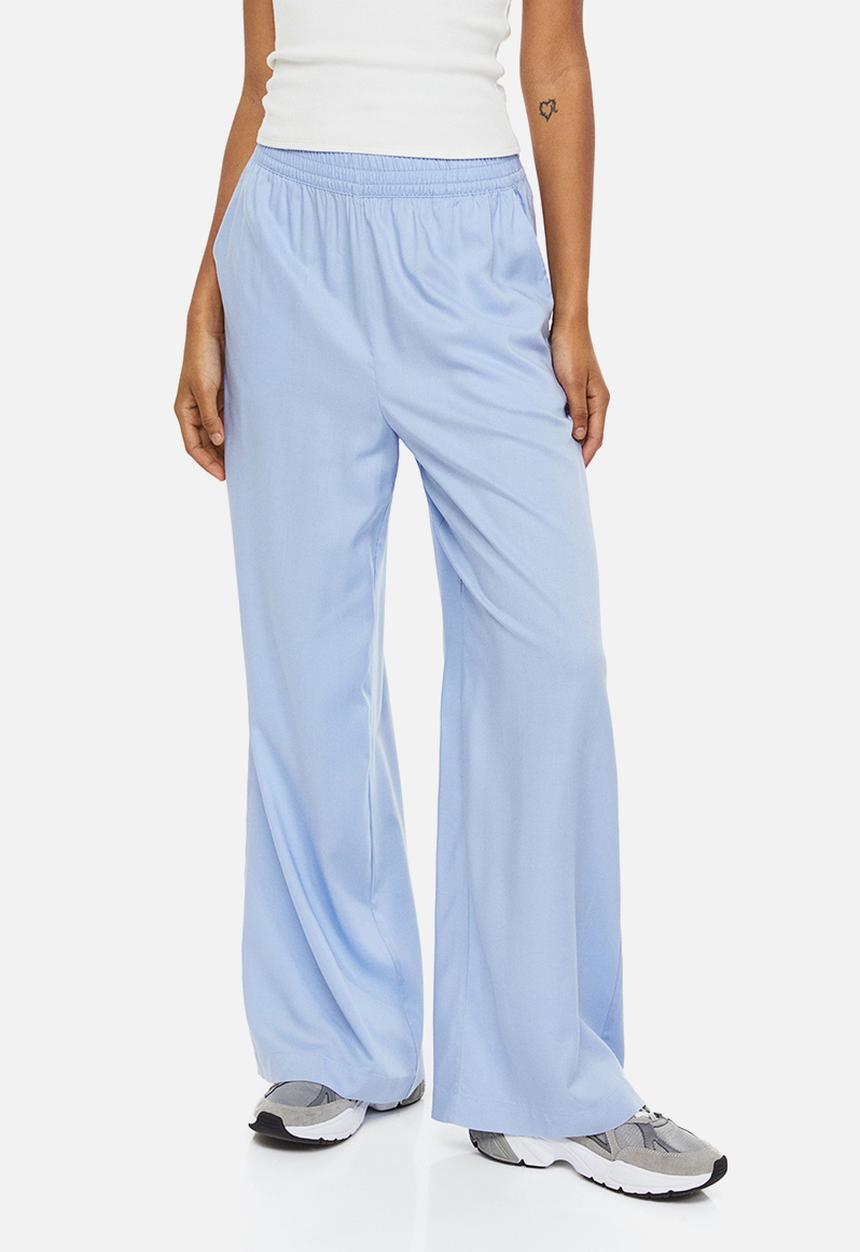 H&M - Wide pull-on trousers - light blue