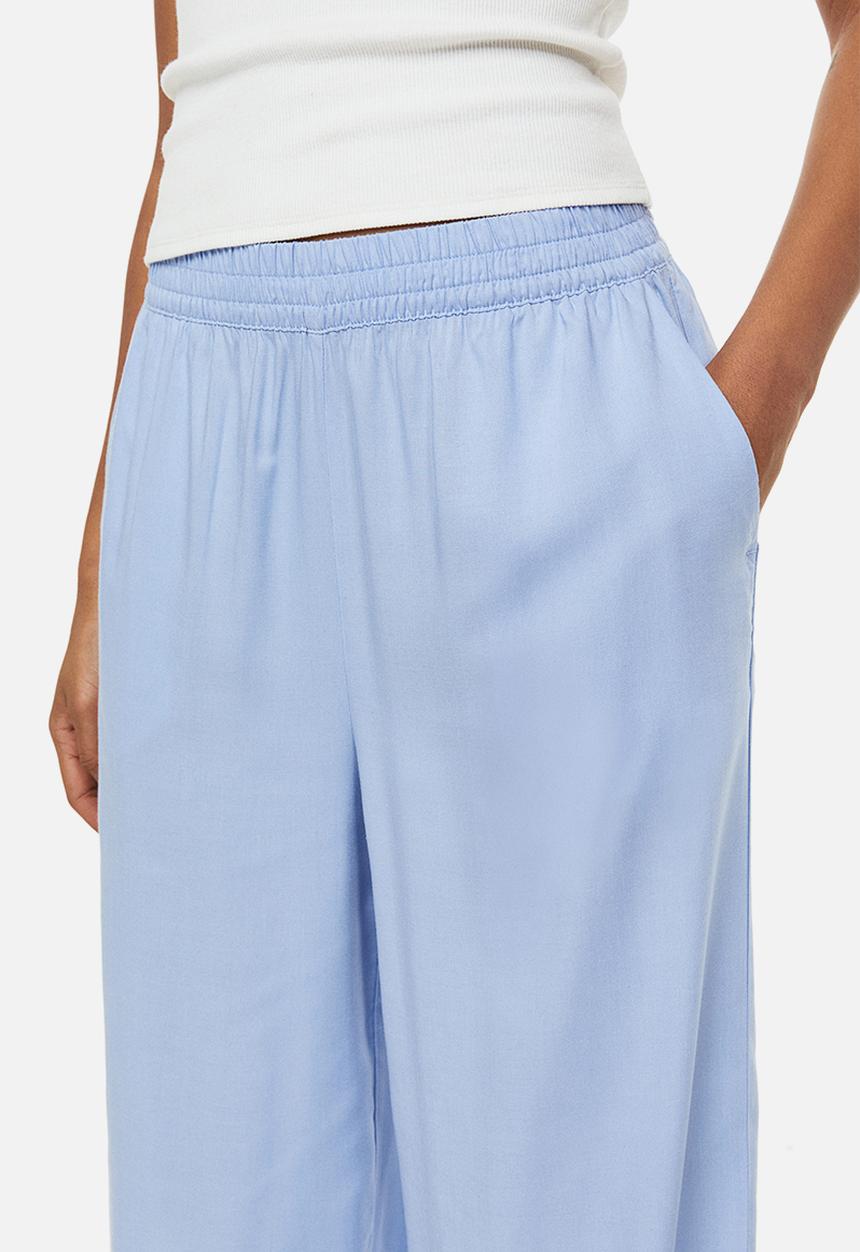 H&M - Wide pull-on trousers - light blue