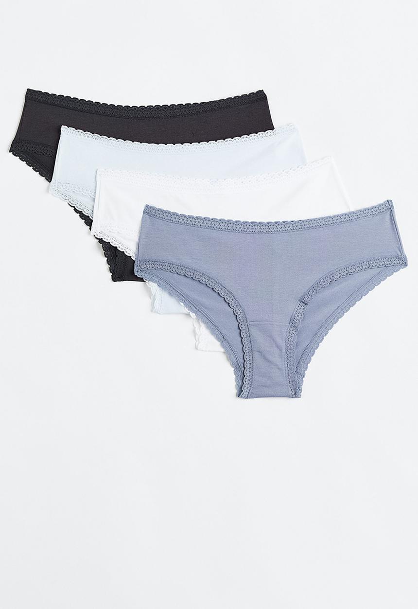 H&M - 4-Pack microfibre hipsters - multi