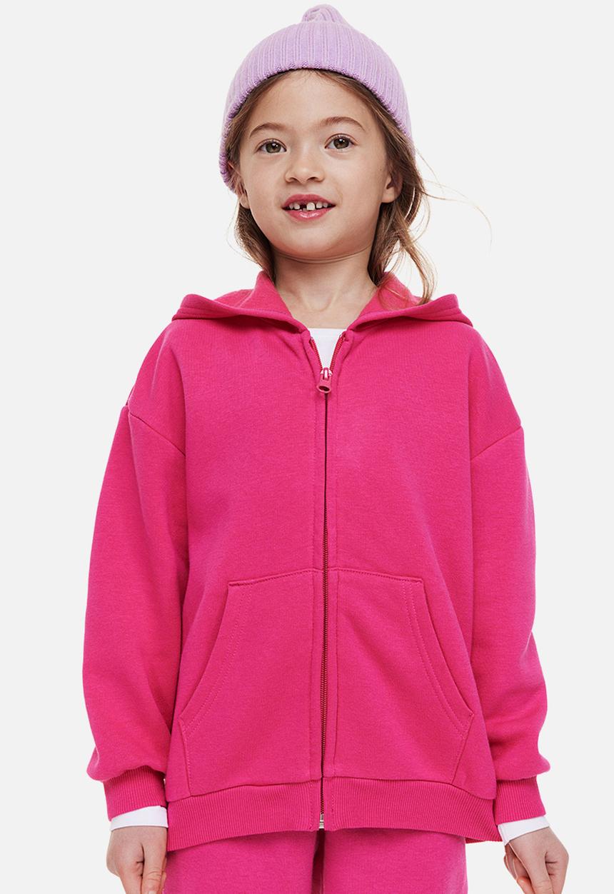 H&M - Zip-through hoodie - cerise