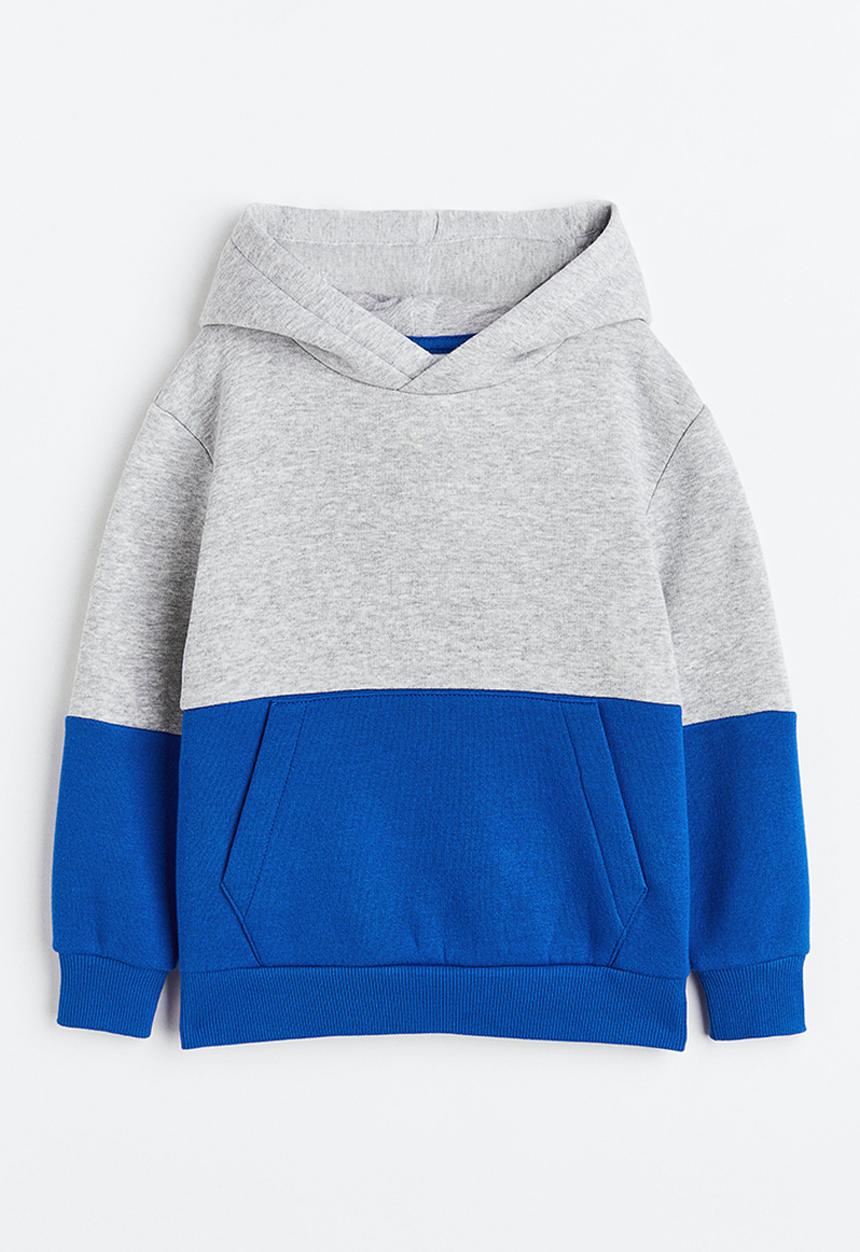 H&M - Hoodie - light grey marl/block-coloured