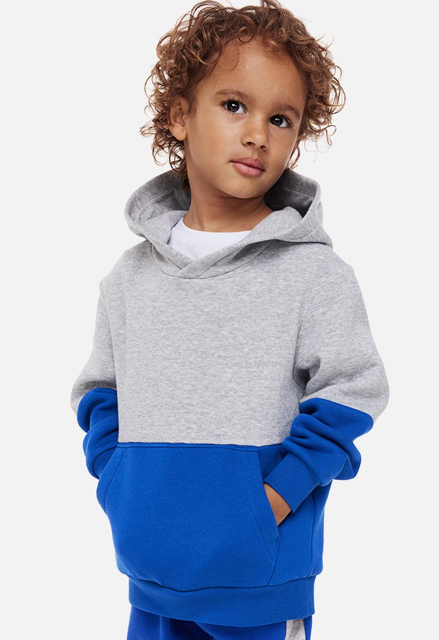 H&M - Hoodie - light grey marl/block-coloured