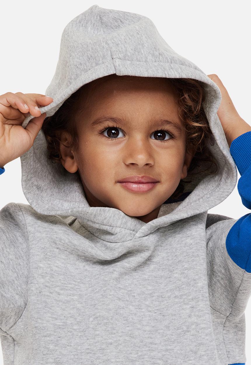 H&M - Hoodie - light grey marl/block-coloured