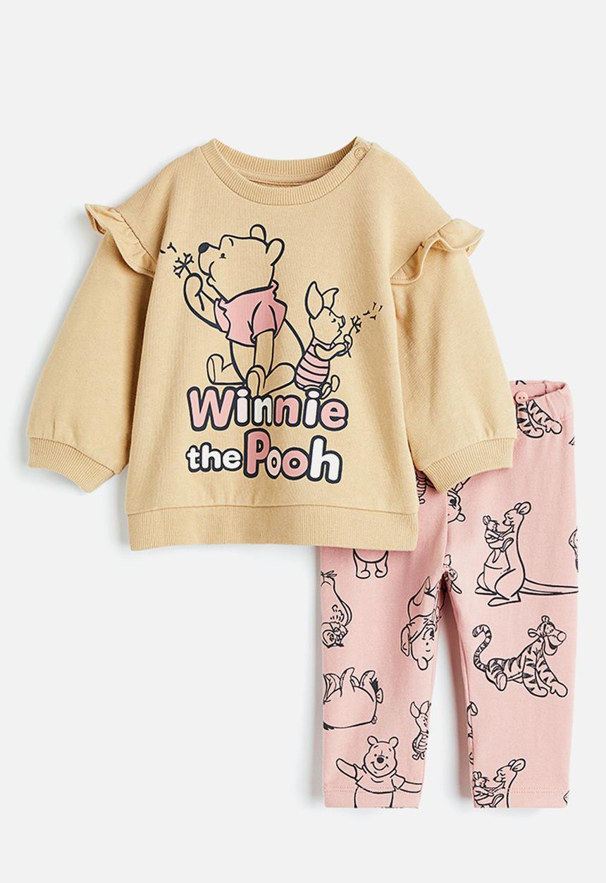 H&M - 2 Piece printed cotton set - beige/winnie the pooh