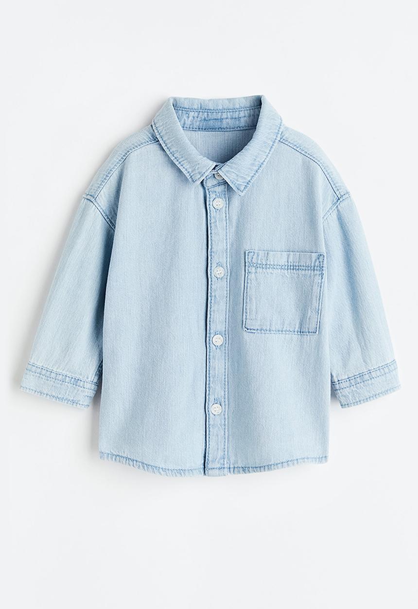 H&M - Denim shirt - light denim blue