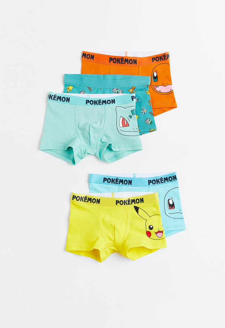 H&M - 5-pack boxer shorts - turquoise/pokémon