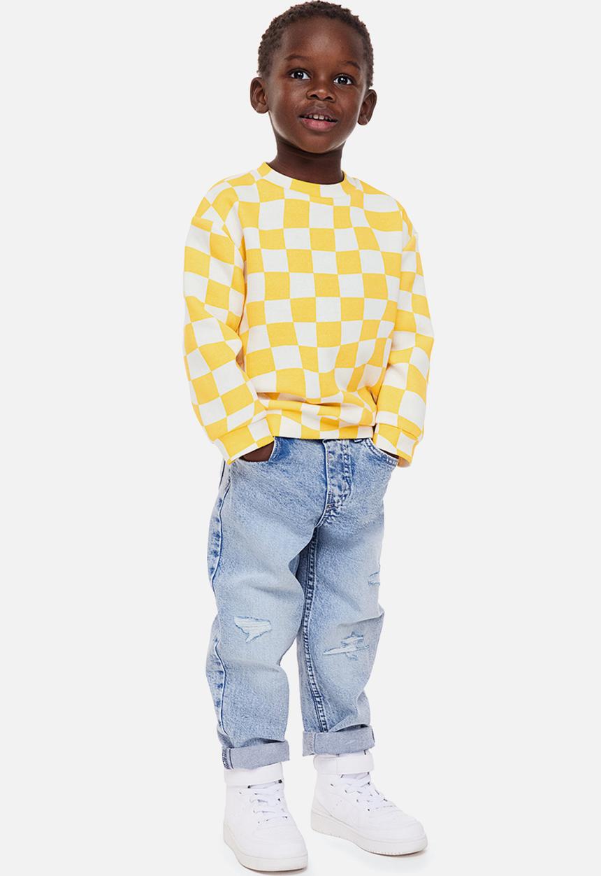 H&M - Sweatshirt - yellow/chequered