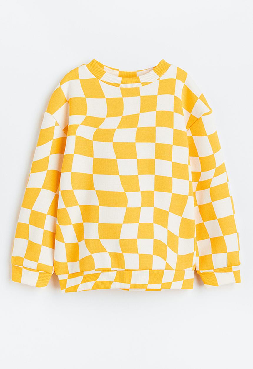 H&M - Sweatshirt - yellow/chequered