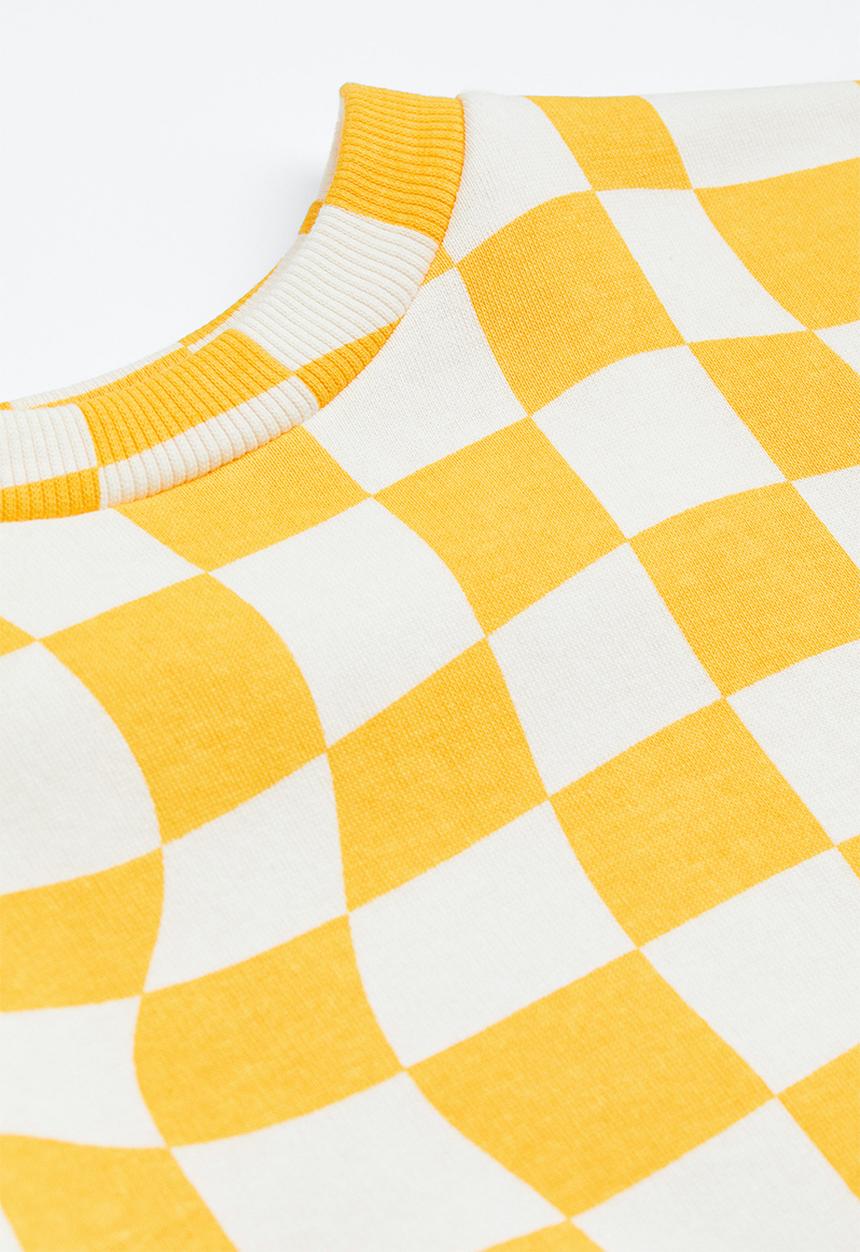 H&M - Sweatshirt - yellow/chequered