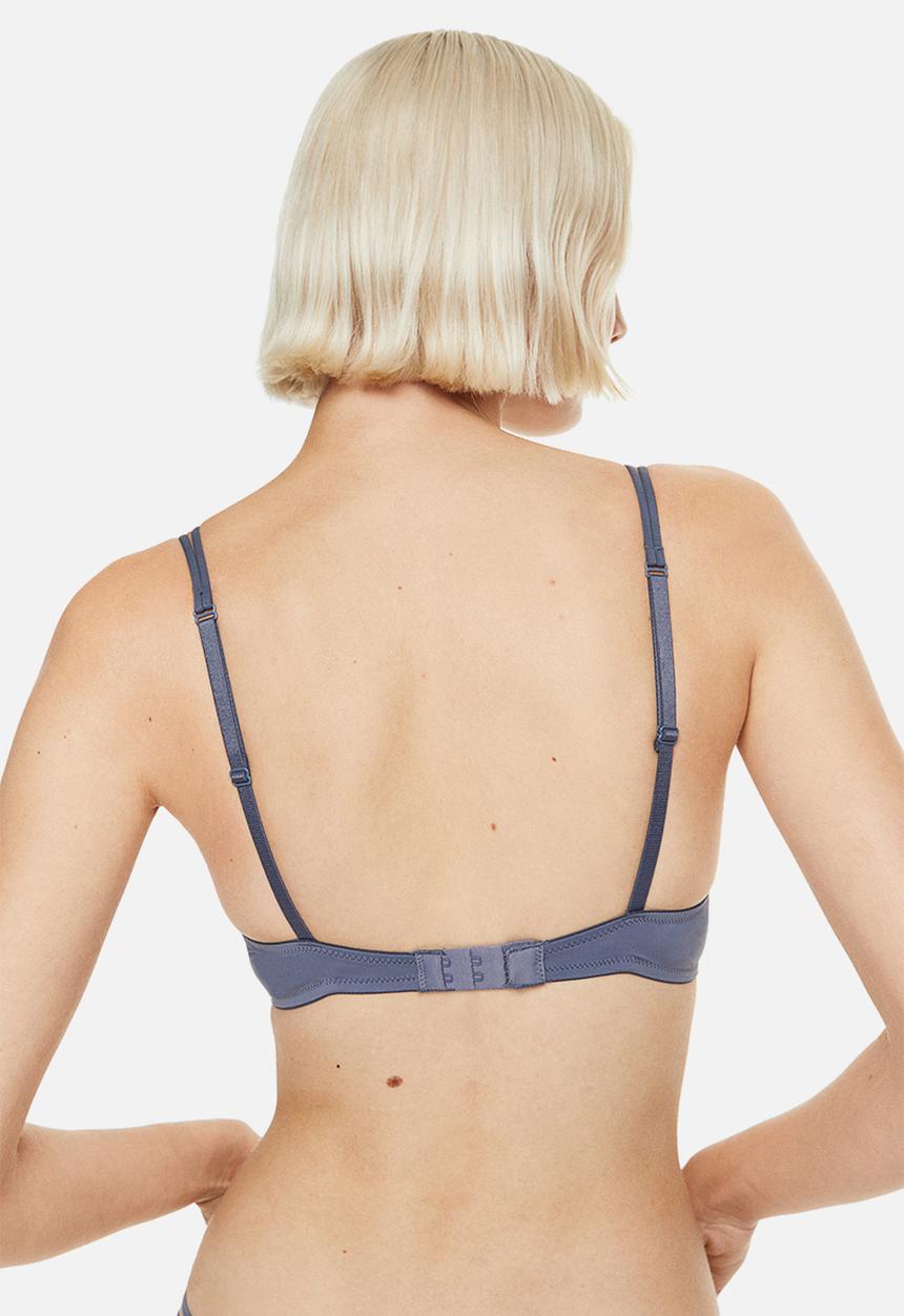 H&M - Microfibre push-up bra - pigeon blue