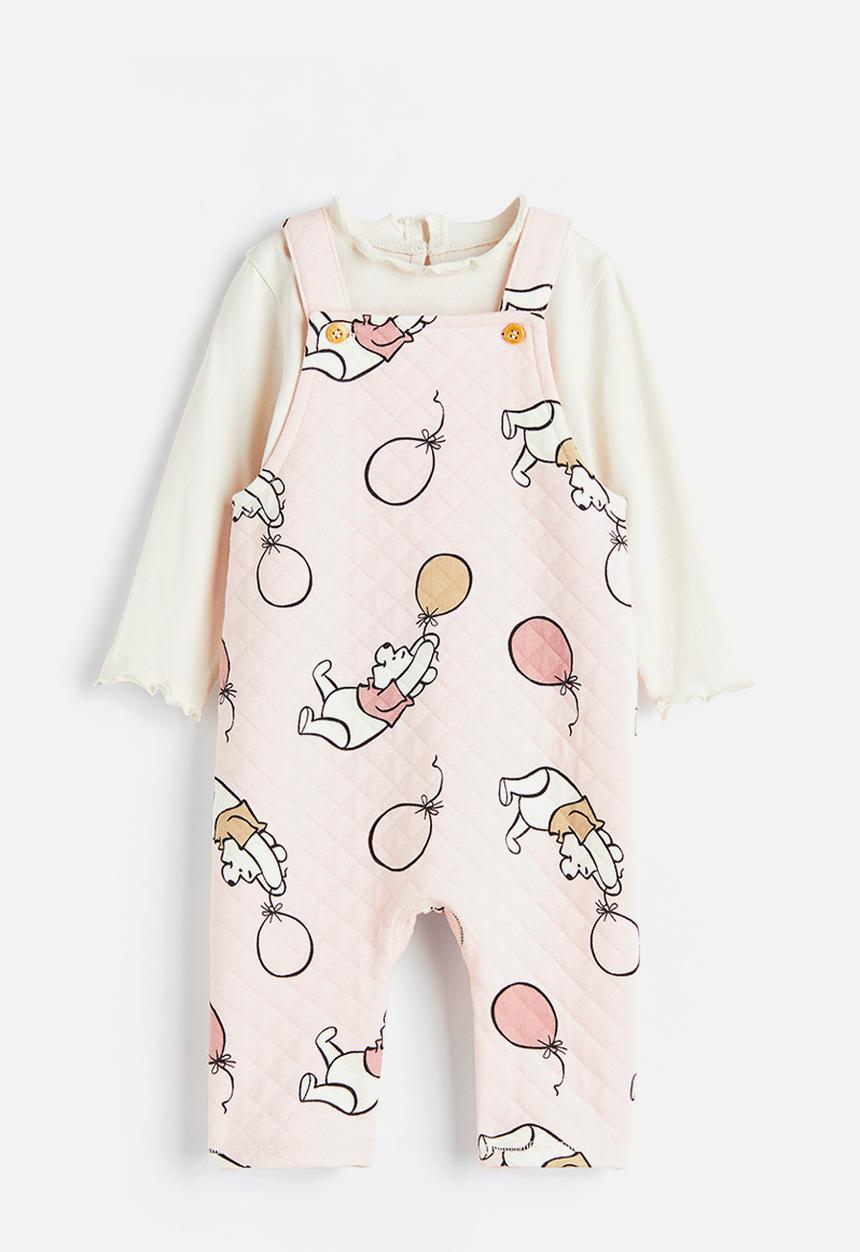H&M - 2-piece printed set - light pink/winnie the pooh