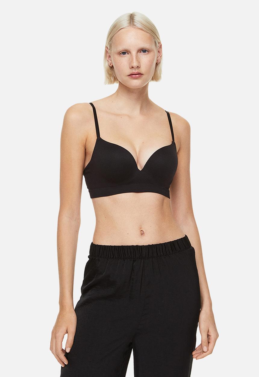 H&M - Seamless push-up bra - black