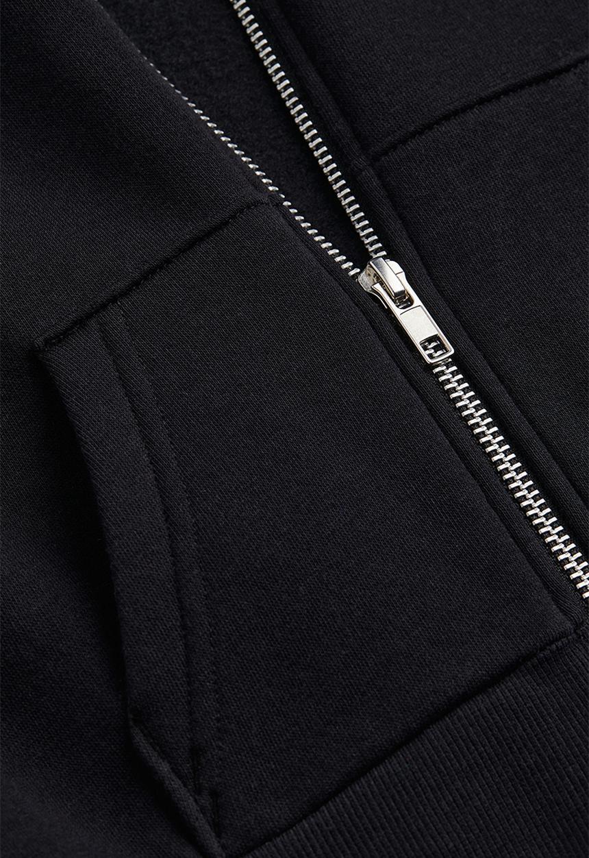 H&M - Zip-through hoodie - black