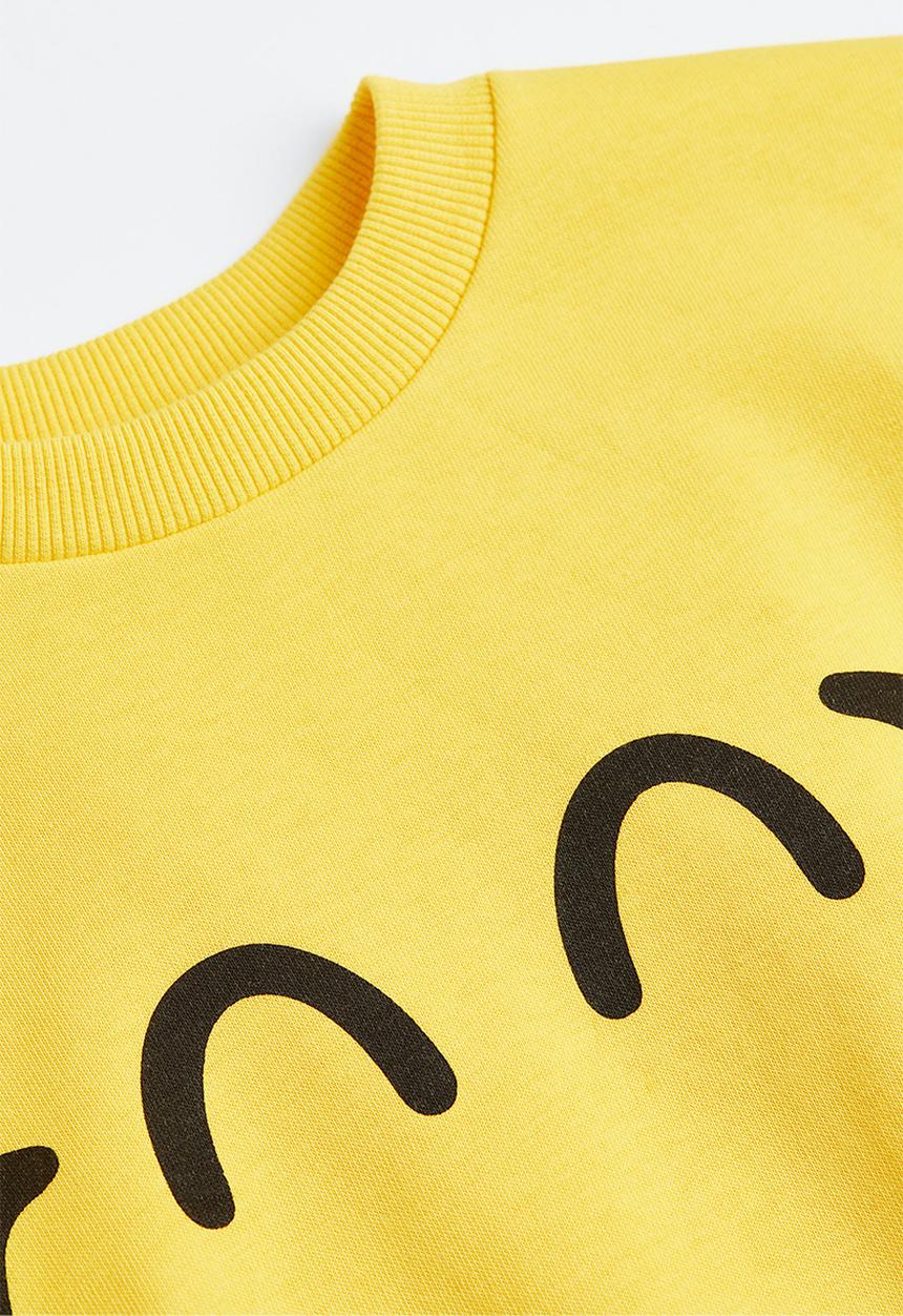 H&M - Printed sweatshirt - yellow smileyworld® 