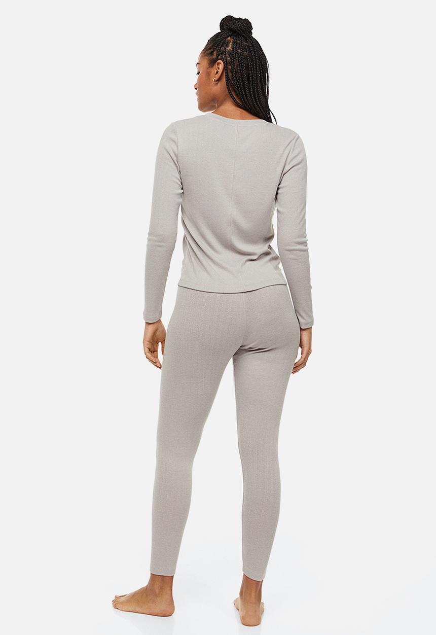 H&M - Pointelle pyjamas - light grey
