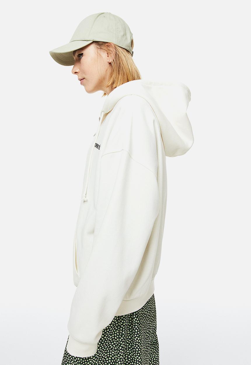H&M - Oversized zip-through hoodie - multi,white