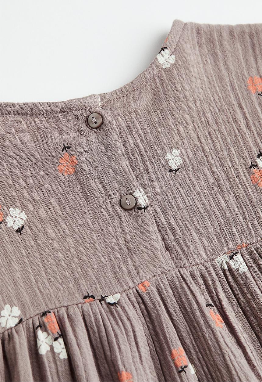 H&M - A-line dress - beige  & grey