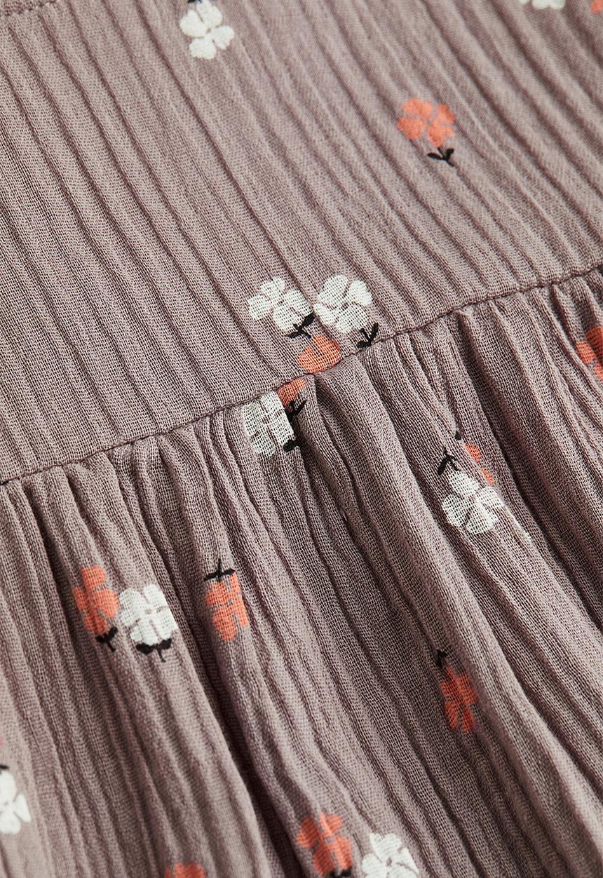 H&M - A-line dress - beige  & grey