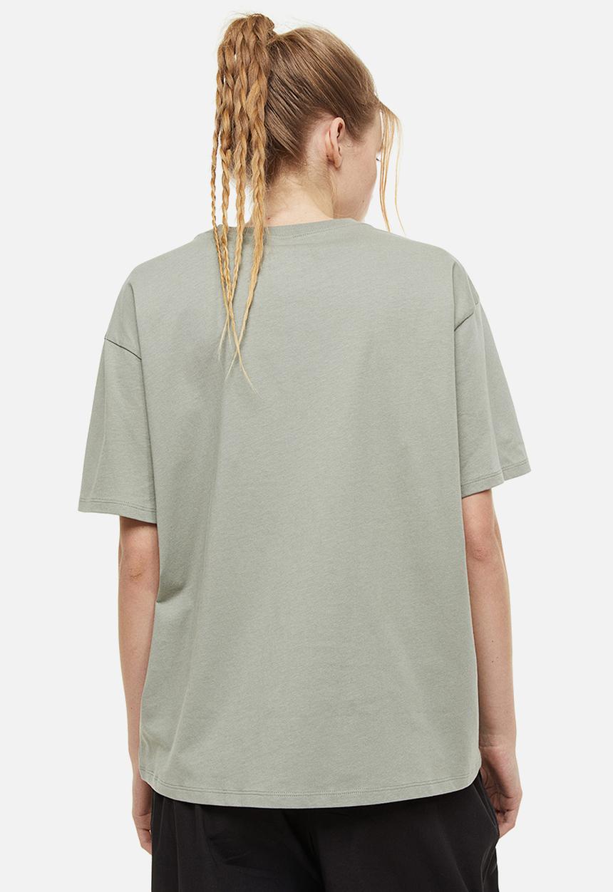 H&M - Oversized printed t-shirt - green,multi