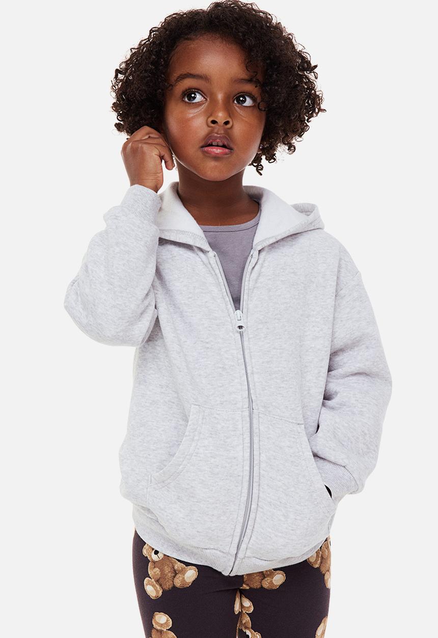 H&M - Zip-through hoodie - light grey marl