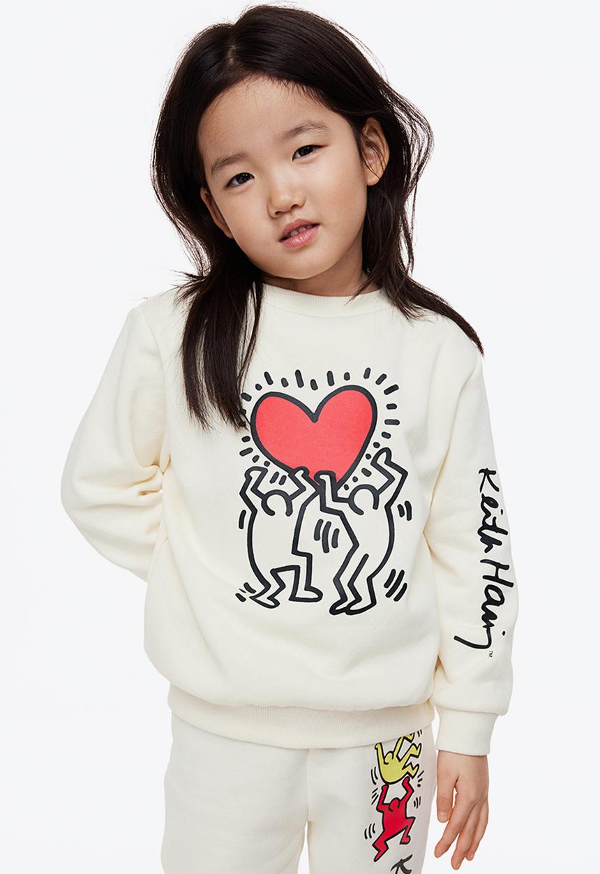 H&M - Keith Haring x H&M: 2 Piece printed set - natural white/keith haring