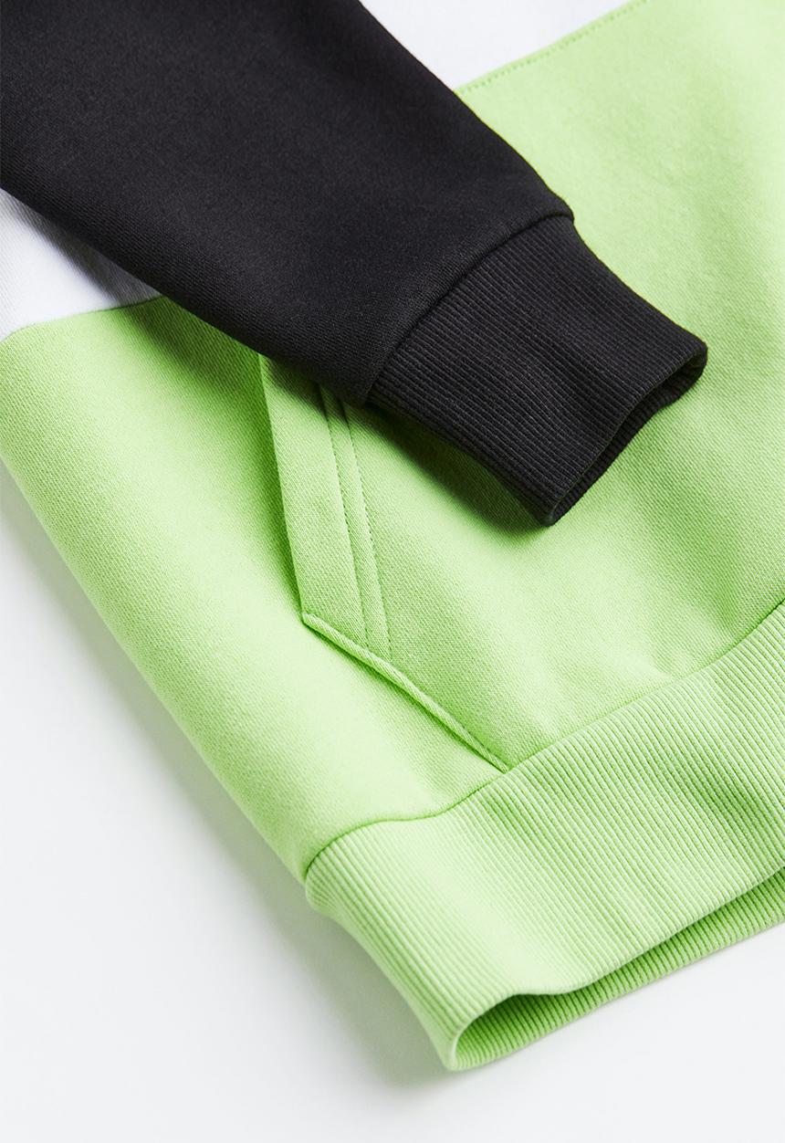 H&M - Oversized hoodie - black/block-coloured