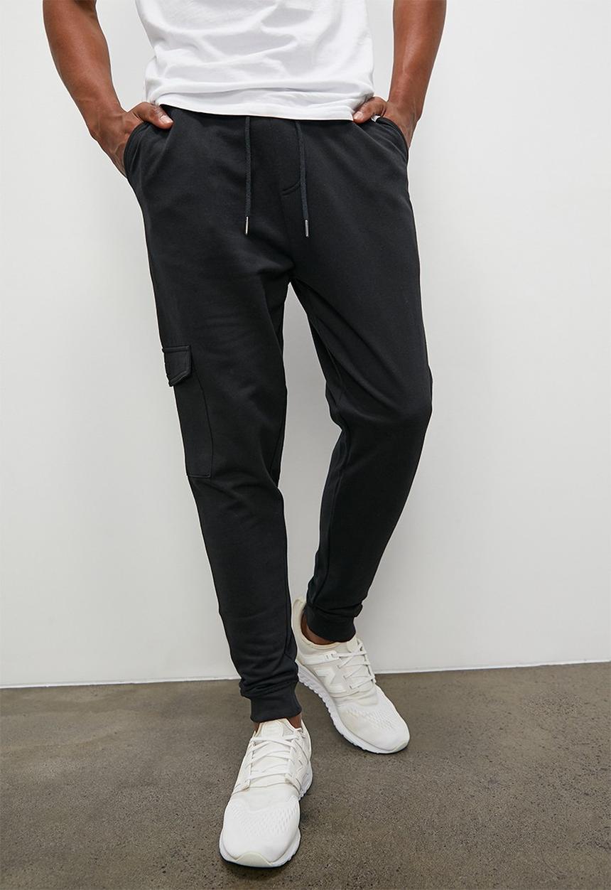 STYLE REPUBLIC - Skinny sr tapered cargo sweatpant - black