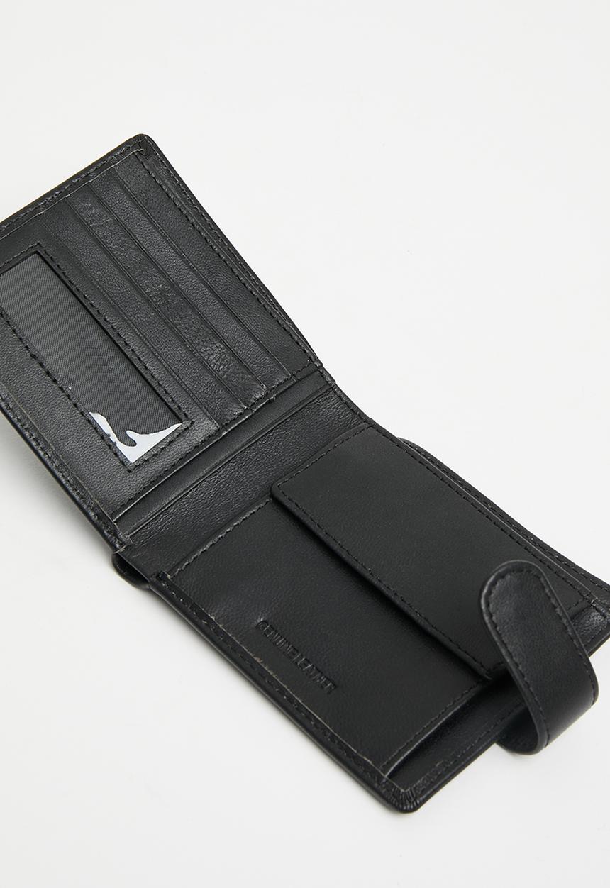 JEEP - Jeep leather tab billfold wallet - black