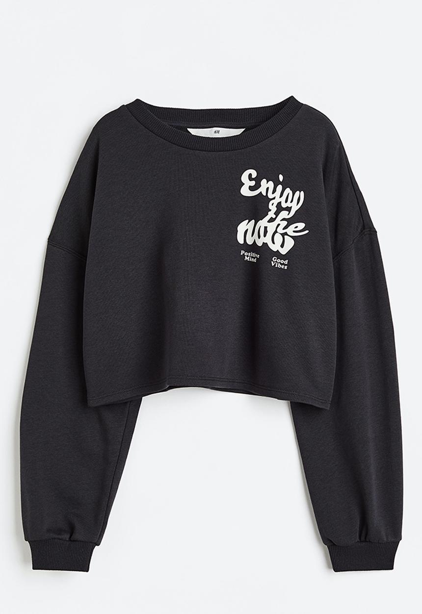 H&M - Boxy-style sweatshirt - black