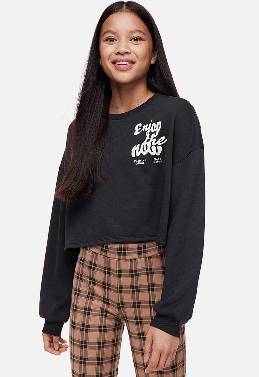 H&M - Boxy-style sweatshirt - black