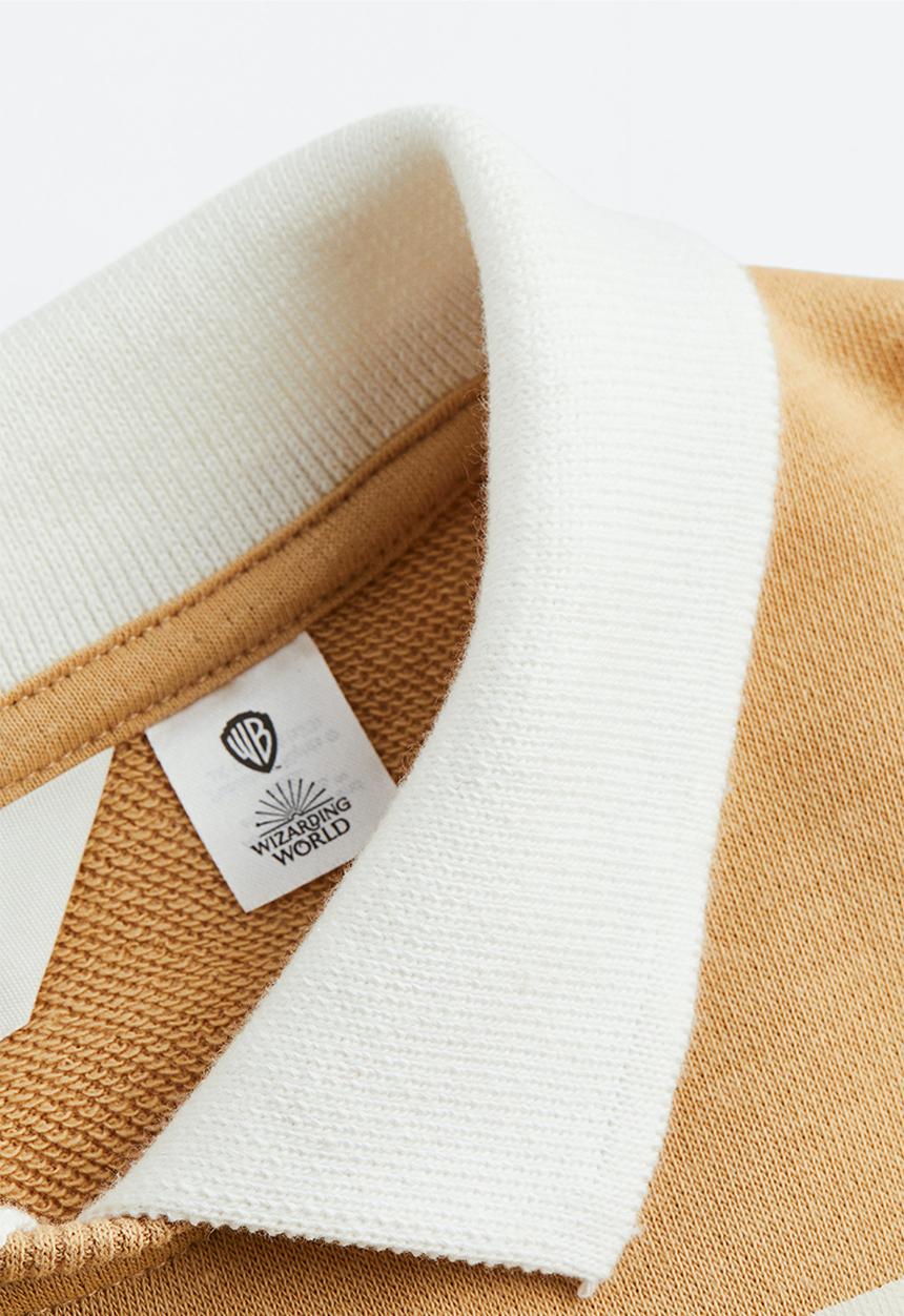 H&M - Boxy-style printed sweatshirt - beige ,multi