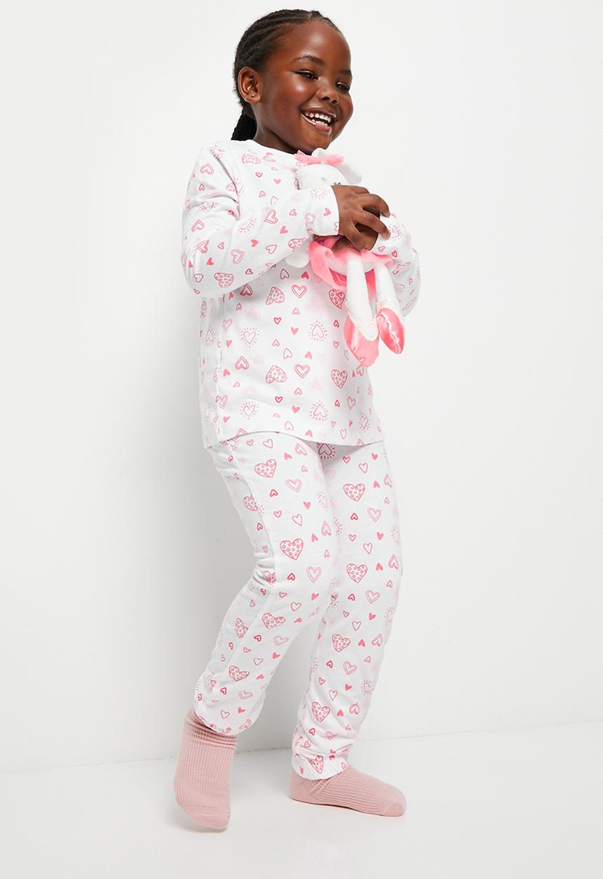 Superbalist - Winter pj set - white & pink