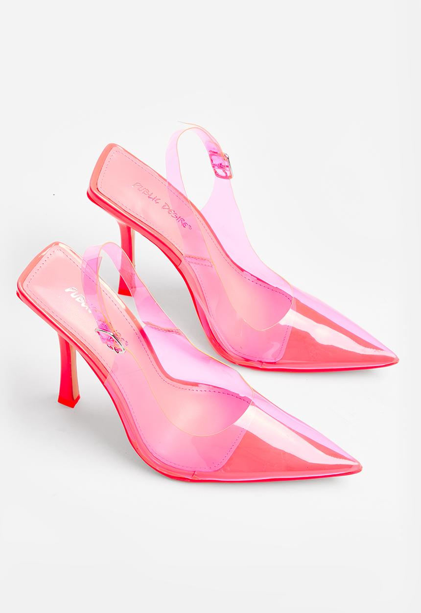 Public Desire - Infinity court heel - neon pink