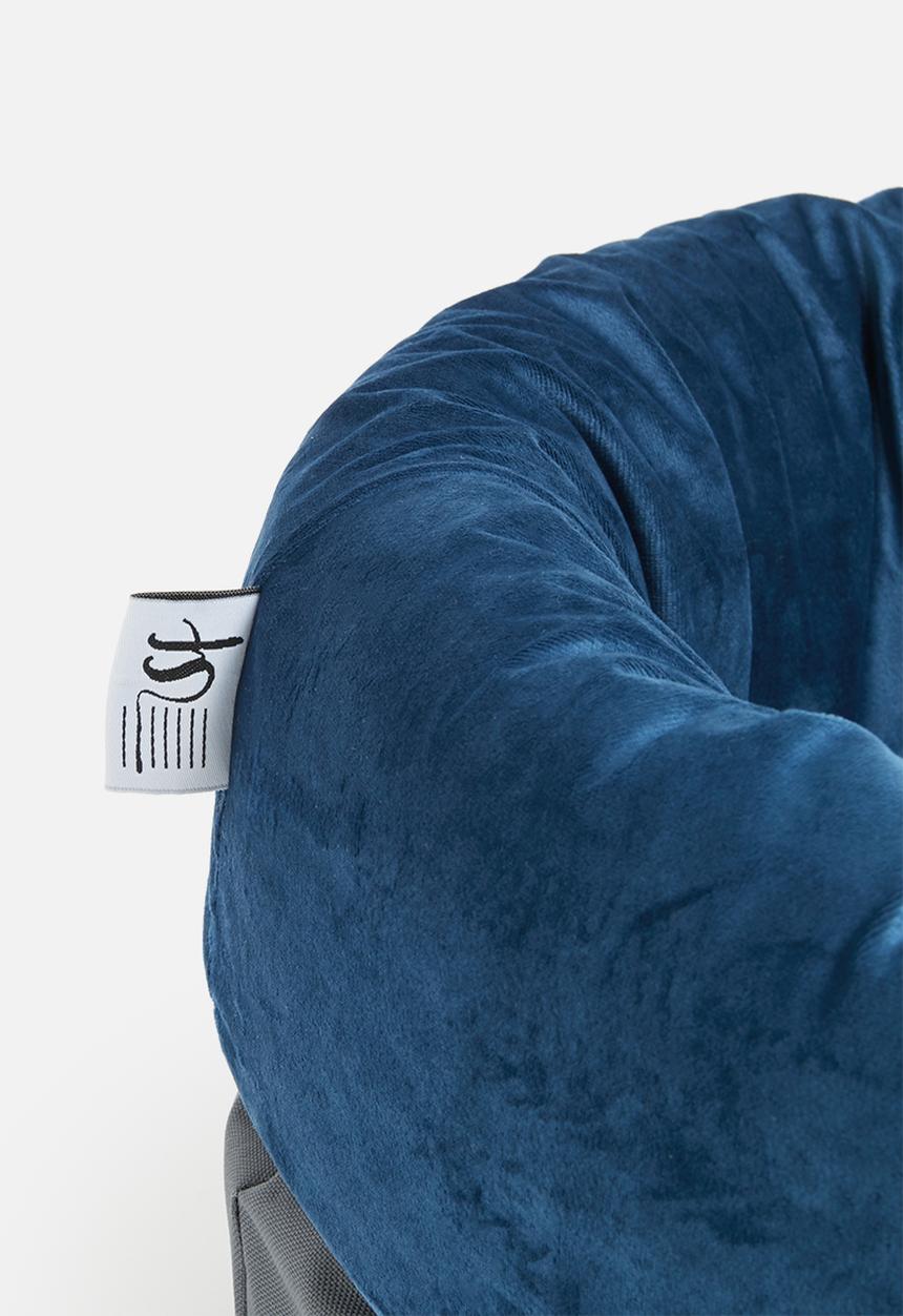 Sixth Floor - Velvet canolli snuggle pet bed - royal blue