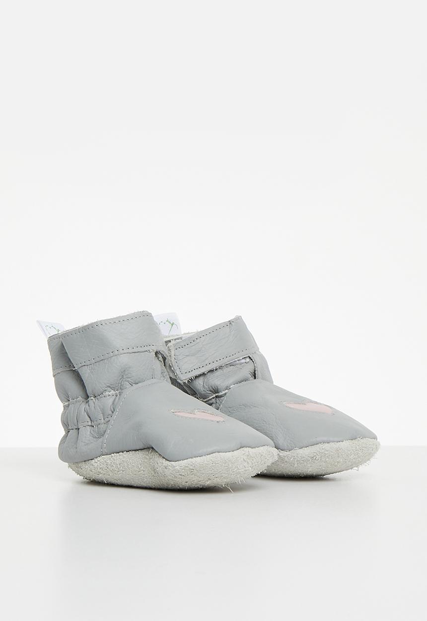 Pitta-Patta Shoes - Boot heart - light grey