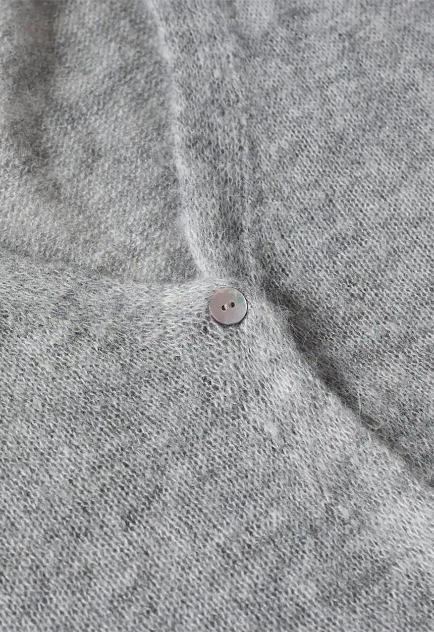 MANGO - Cardigan pretty - medium grey