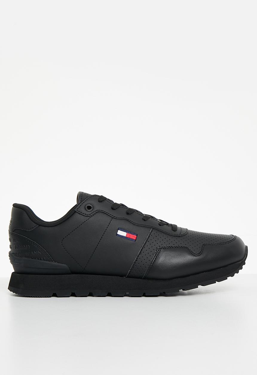 Tommy Hilfiger - Tommy jeans lifestyle leather runner - black