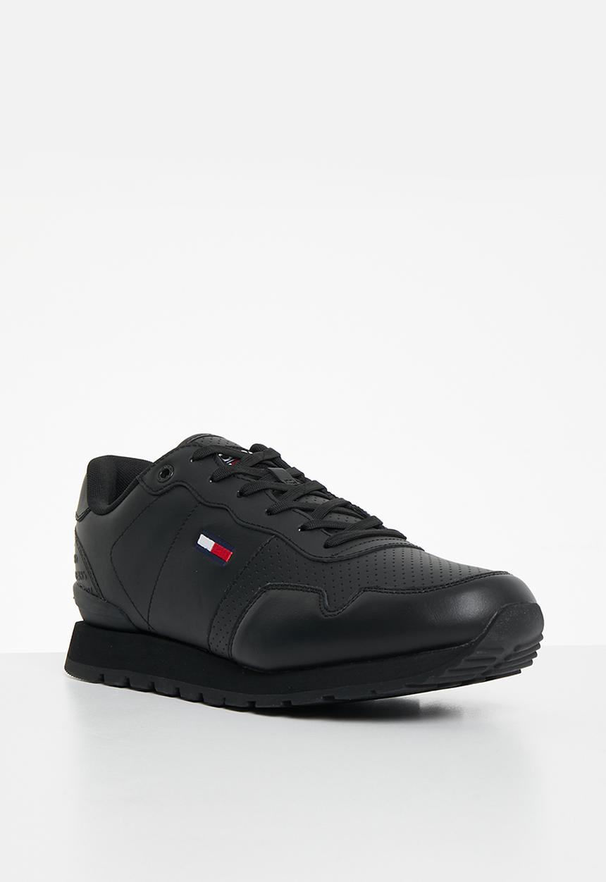 Tommy Hilfiger - Tommy jeans lifestyle leather runner - black