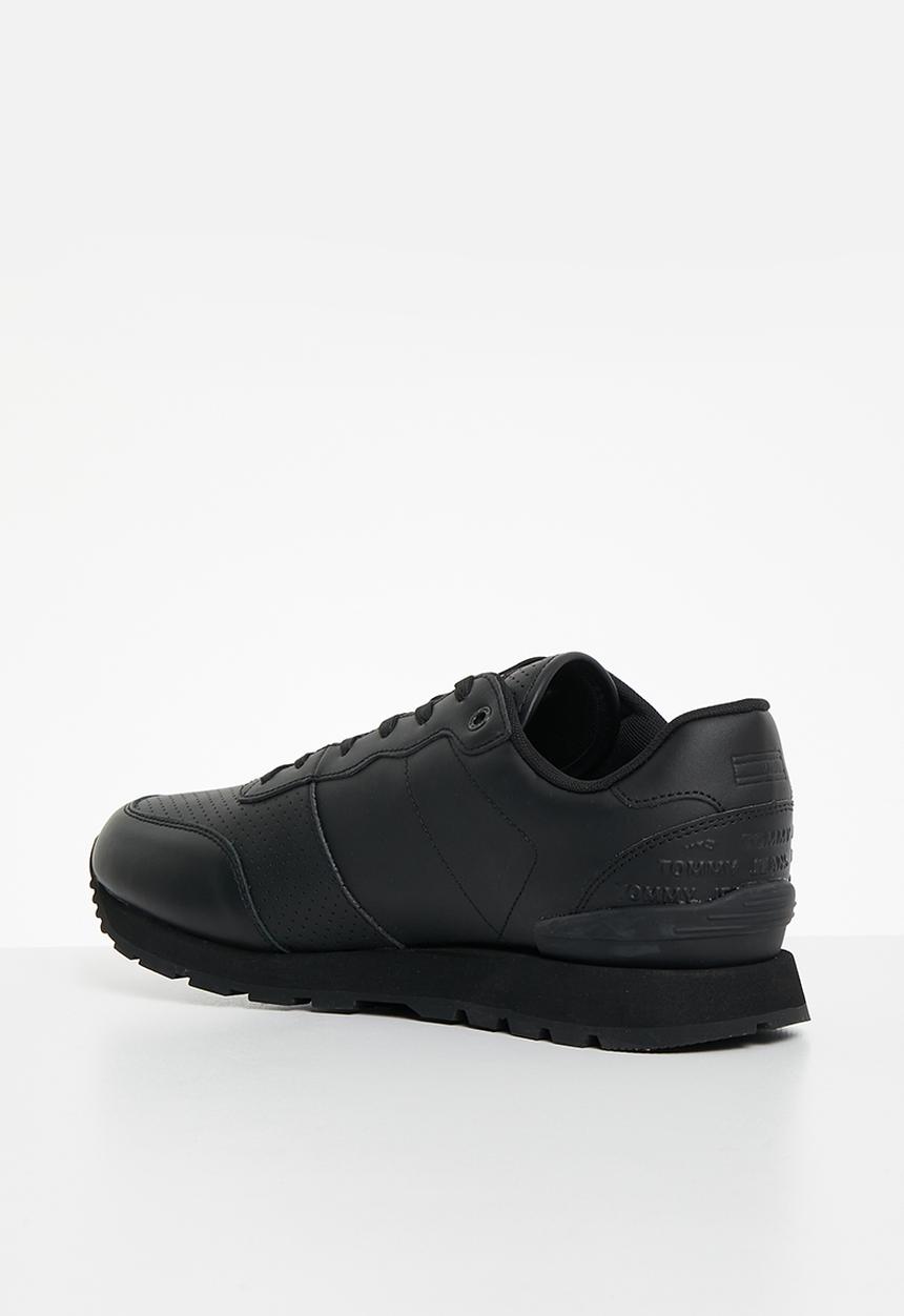 Tommy Hilfiger - Tommy jeans lifestyle leather runner - black