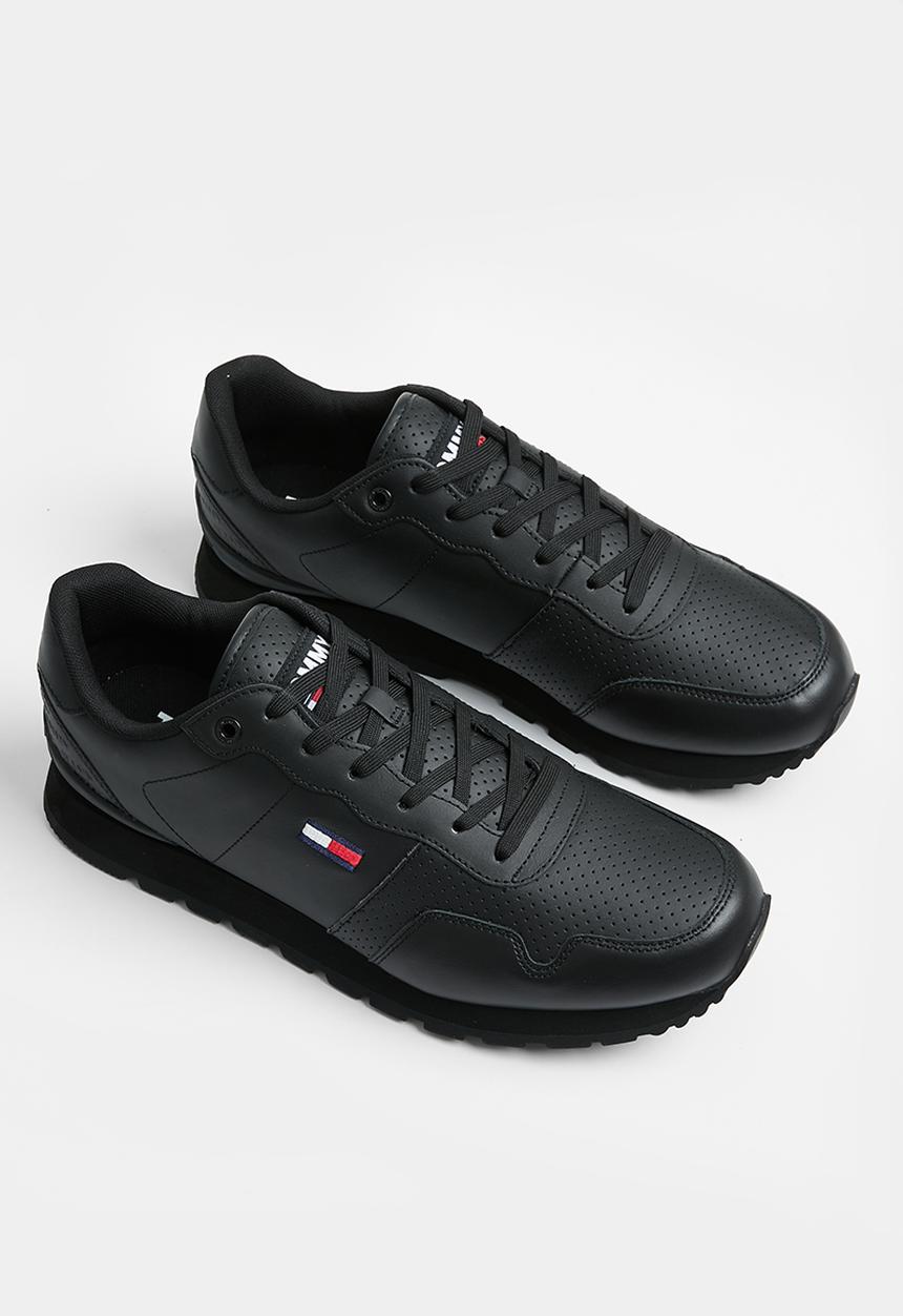 Tommy Hilfiger - Tommy jeans lifestyle leather runner - black
