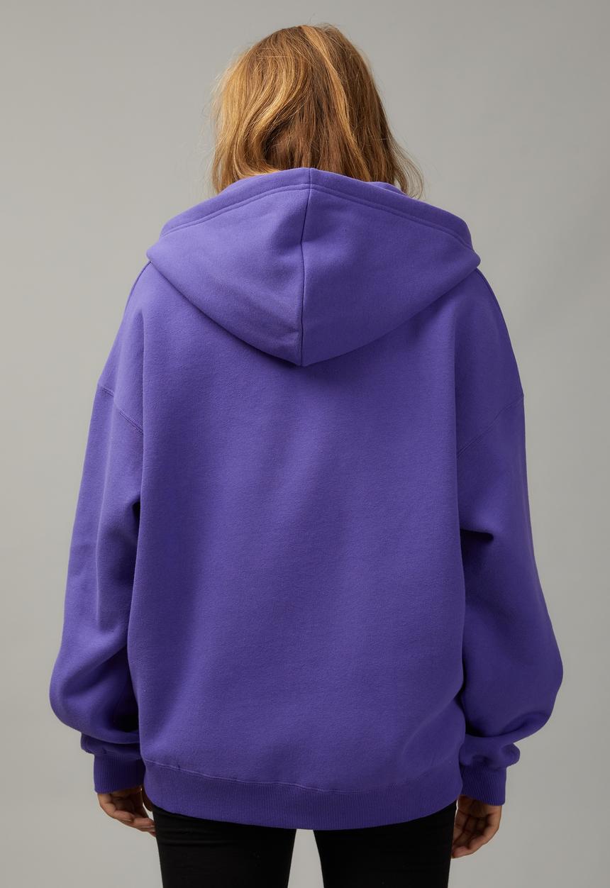 Oversized zip through hoodie - purple/east side