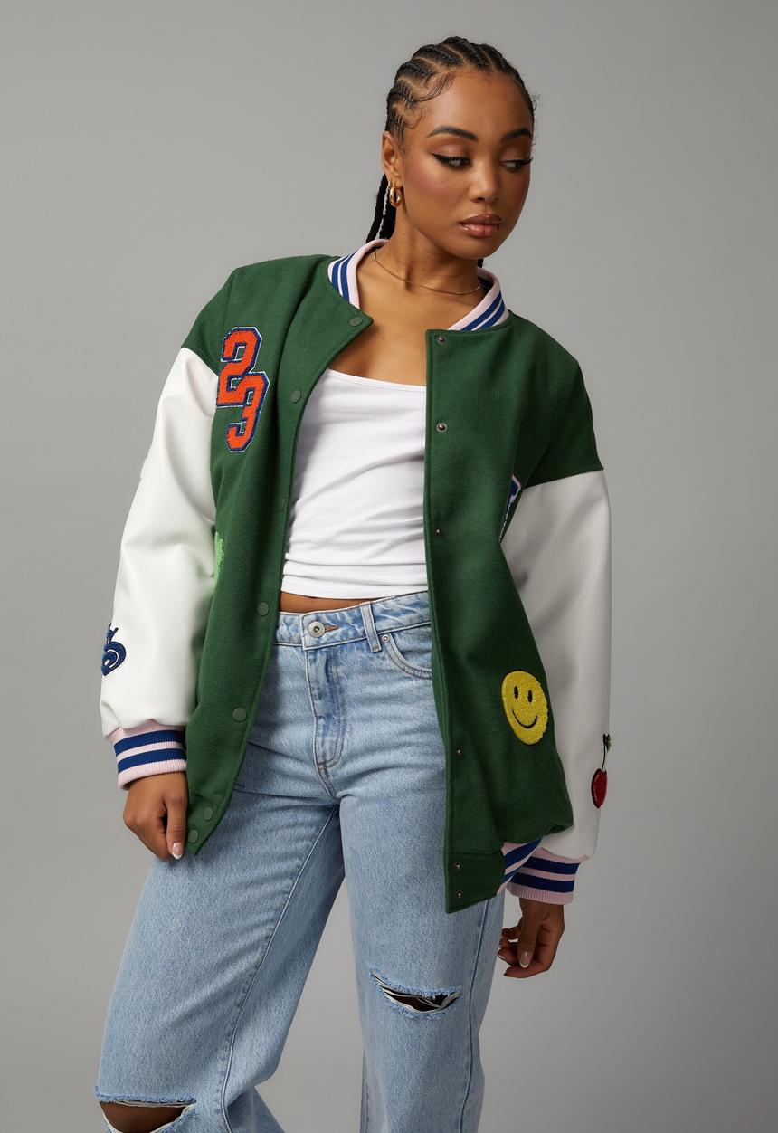 Factorie - Varsity bomber jacket - clubhouse prep/trekking green
