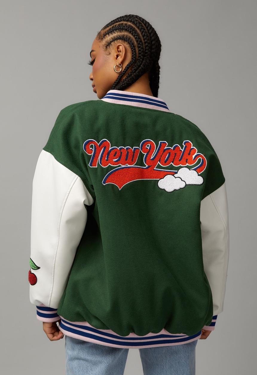 Factorie - Varsity bomber jacket - clubhouse prep/trekking green