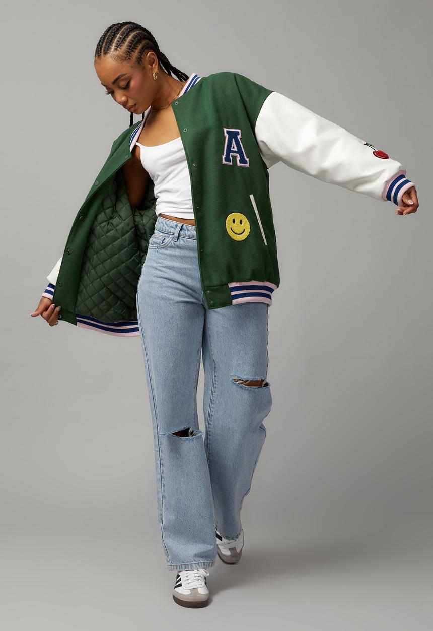 Factorie - Varsity bomber jacket - clubhouse prep/trekking green