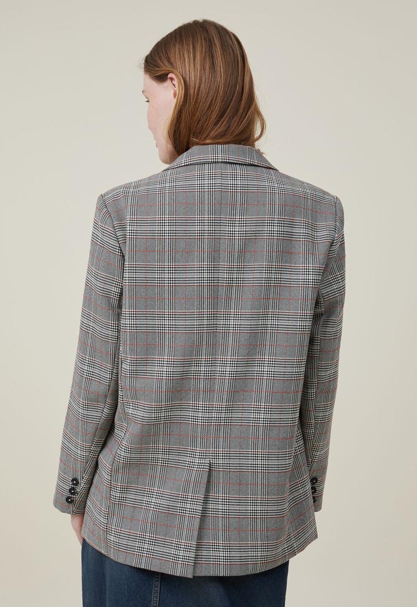Cotton On - Jamie Blazer - Neutral Check