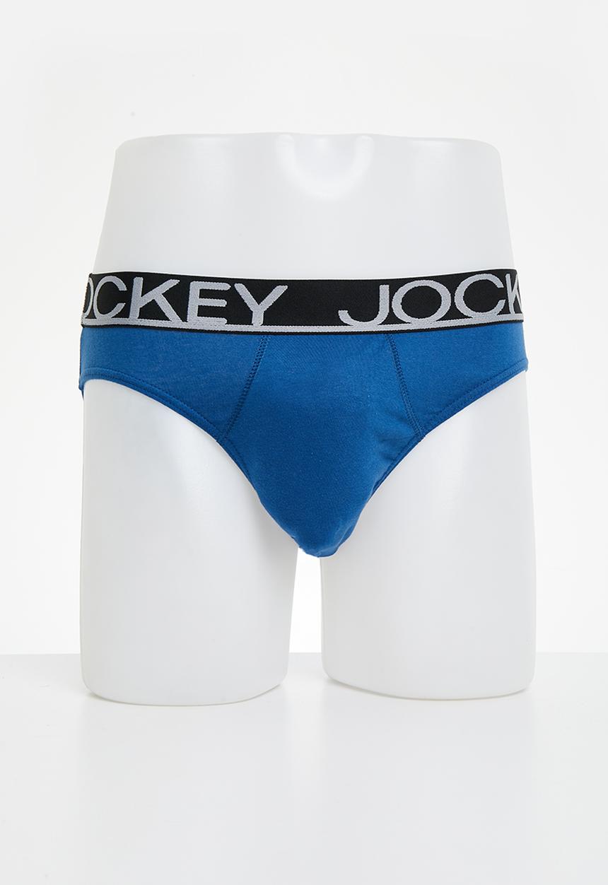 Jockey - 3+1 Pk Jockey Plain Brief - Woodland Grey, Bright Aqua, Garbour Blue, 