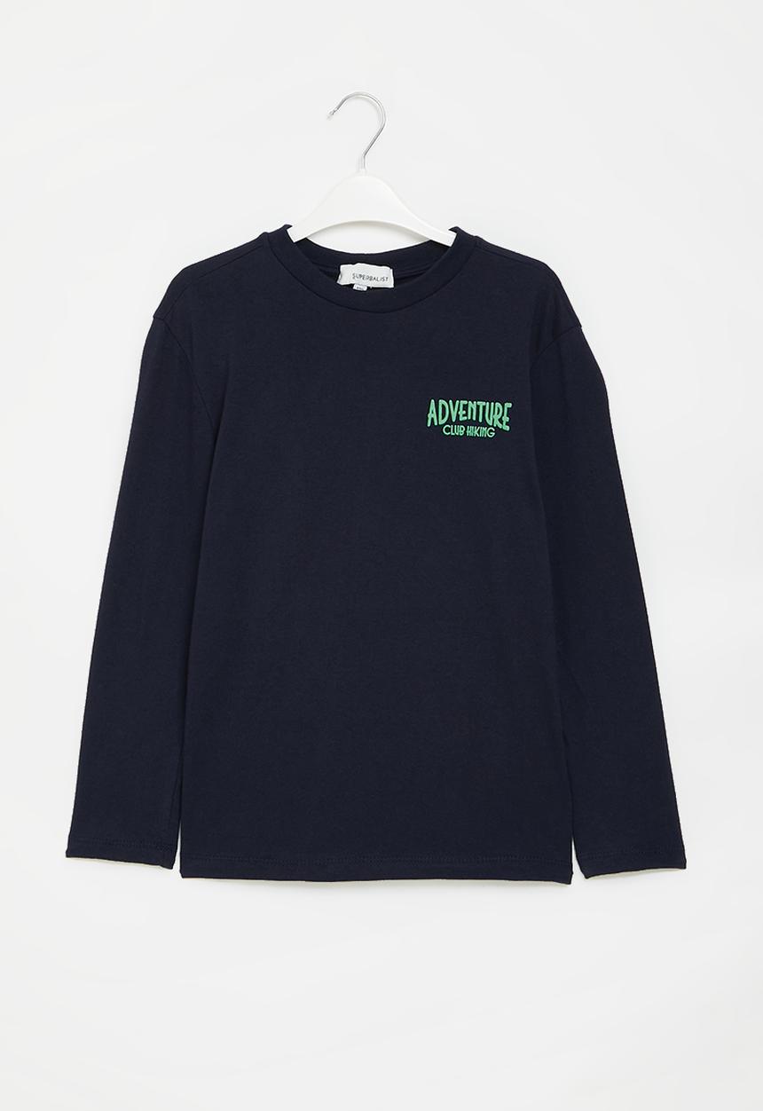 Superbalist - Boys graphic tee - navy & green
