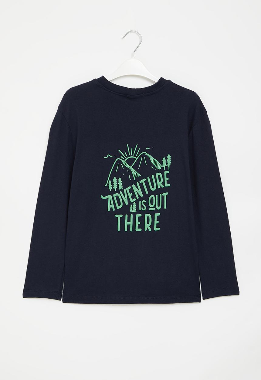 Superbalist - Boys graphic tee - navy & green