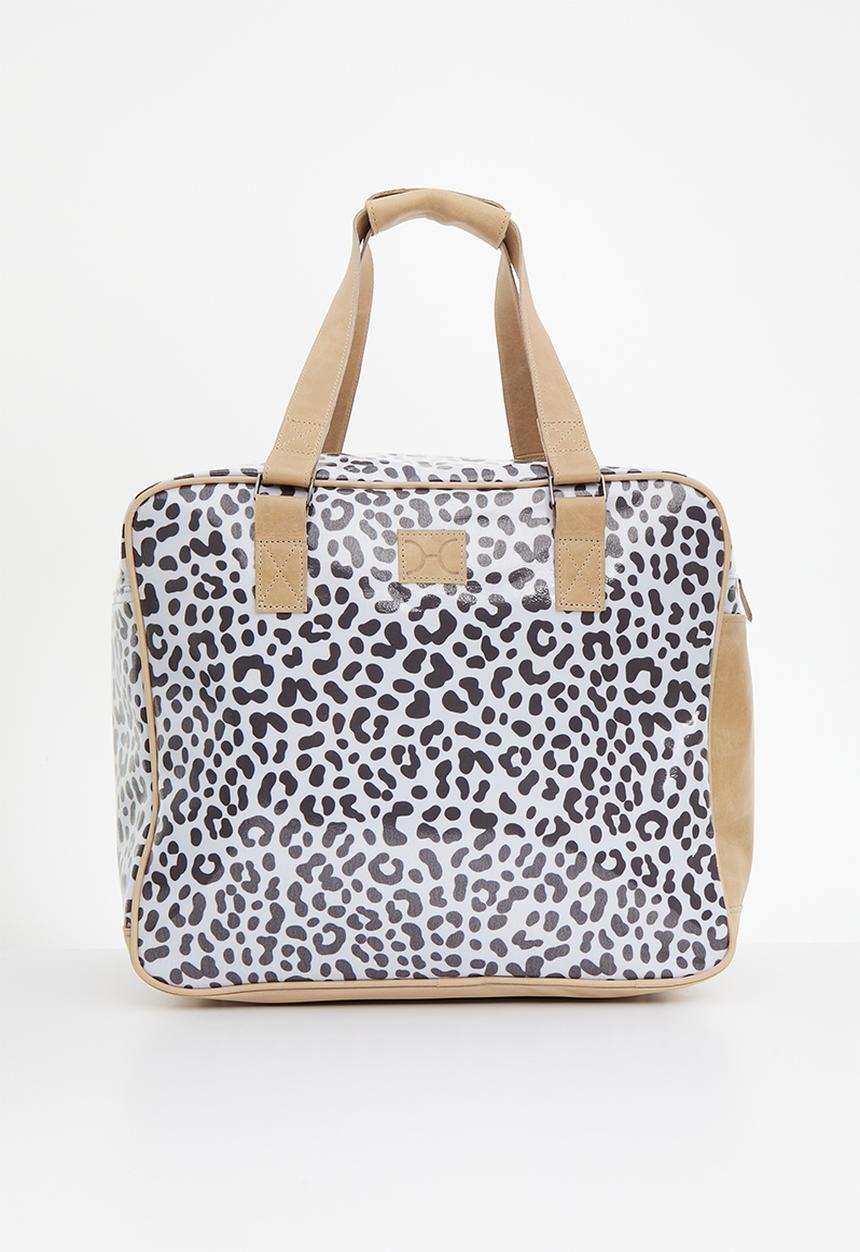 Thandana - Large Weekender - Cheetah White