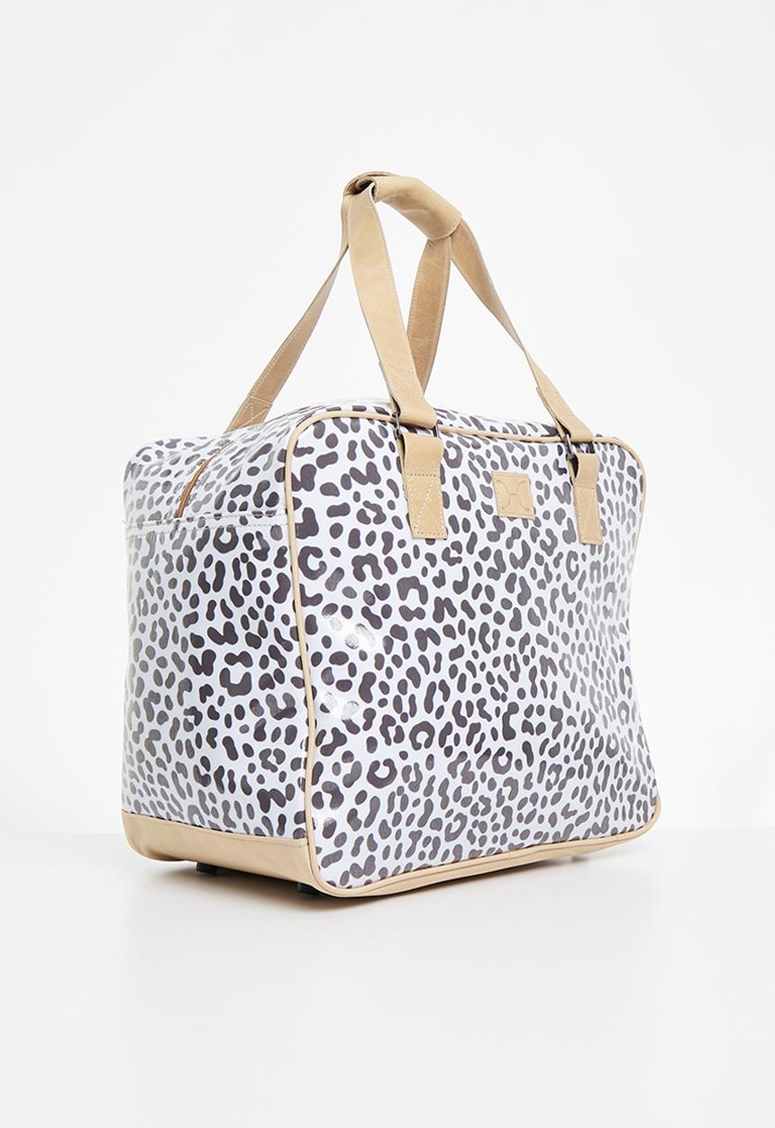 Thandana - Large Weekender - Cheetah White